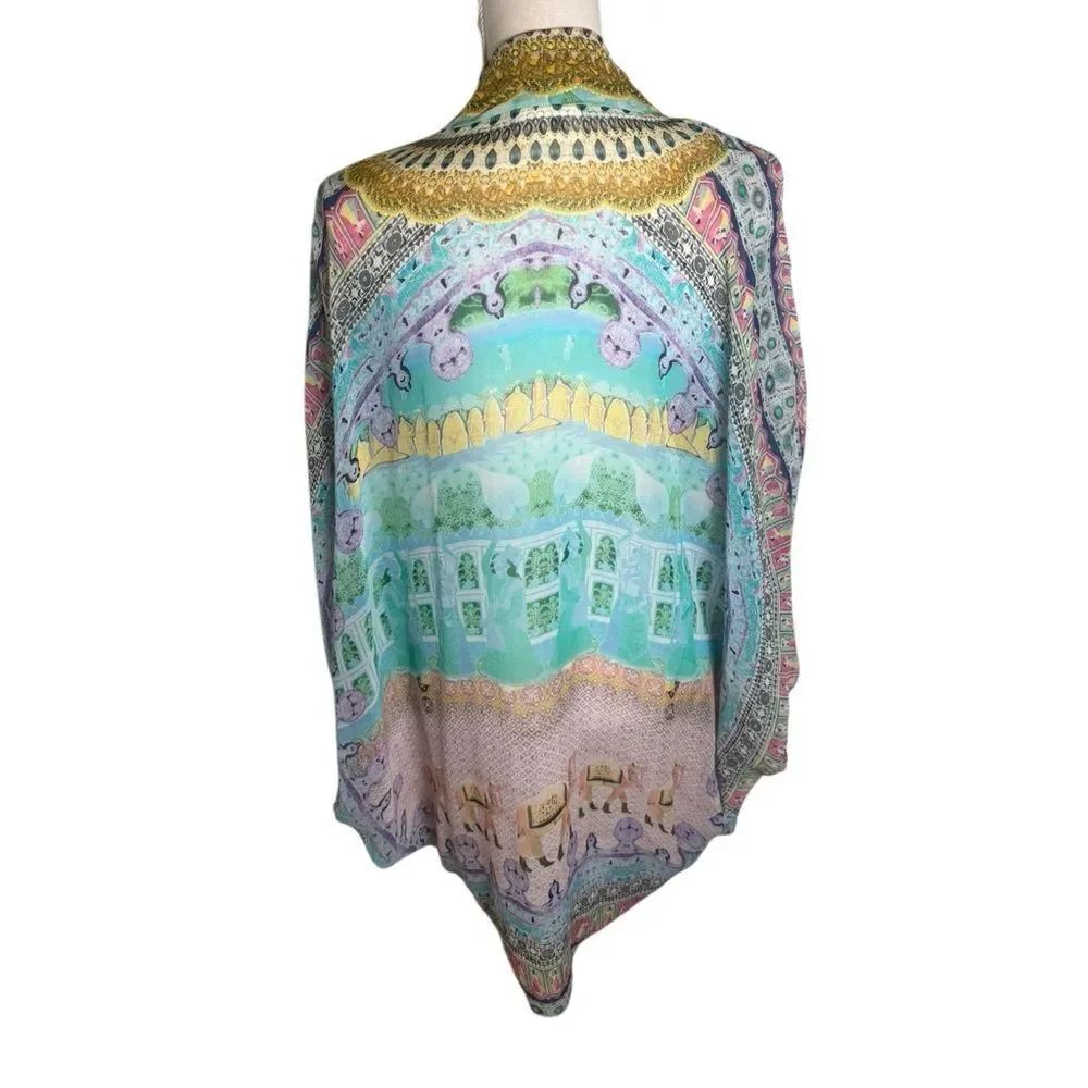Camilla Silk Open Front Cardigan crystals one size - Picture 5 of 11